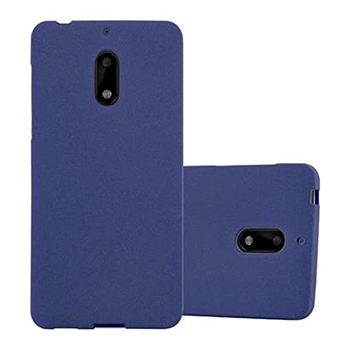 Cadorabo Hülle kompatibel mit Nokia 6 2017 Schutzhülle TPU Silikon Case Frost Design Slim Kratzfest Weiche Gummi mit Rundumschutz Case Hülle für Nokia 6 2017 in Blau von Cadorabo