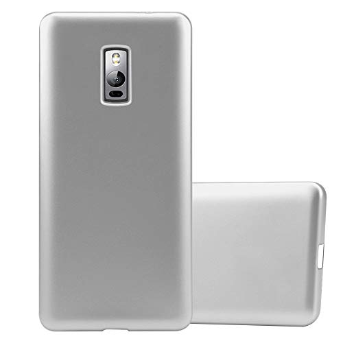 Cadorabo Hülle kompatibel mit OnePlus 2 Schutzhülle TPU Silikon Case Metallic Design Slim Kratzfest Weiche Gummi mit Rundumschutz Case Hülle für OnePlus 2 in Silber von Cadorabo