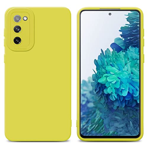 Cadorabo Hülle kompatibel mit Samsung Galaxy S20 FE Schutzhülle TPU Silikon Case Liquid Design mit Kameraschutz Slim Kratzfest Weiche Gummi mit Rundumschutz Case Hülle für Galaxy S20 FE in Gelb von Cadorabo