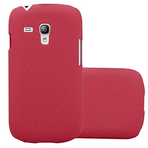 Cadorabo Hülle kompatibel mit Samsung Galaxy S3 Mini Schutzhülle TPU Silikon Case Frost Design Anti Rutsch Slim Kratzfest Stabiles Hardcase mit Rundumschutz Case Hülle für Galaxy S3 Mini in Rot von Cadorabo