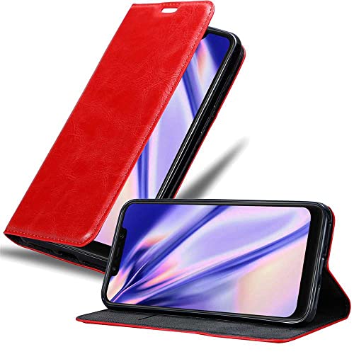 Cadorabo Hülle kompatibel mit Xiaomi Pocophone F1 aus Premium Kunst Leder Flip Klappbare Stoßfeste Magnetische [Standfunktion] [Kartenfächern] Cover Hülle für Xiaomi Pocophone F1 Tasche in Rot von Cadorabo