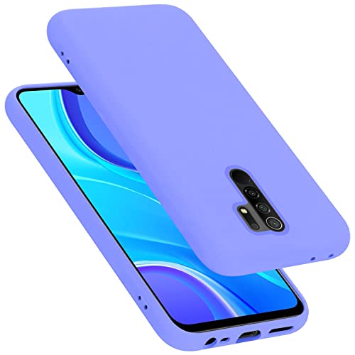 Cadorabo Hülle kompatibel mit Xiaomi RedMi 9 Hülle Silikon Handyhülle für RedMi 9 Case aus flüssigem Silikon, Kratzfeste und stoßfeste Schutzhülle für Xiaomi RedMi 9 - Liquid HELL LILA von Cadorabo