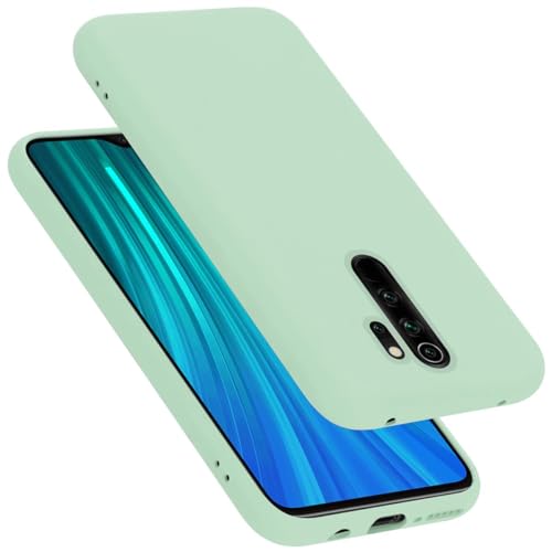 Cadorabo Hülle kompatibel mit Xiaomi RedMi Note 8 PRO Hülle Silikon Handyhülle für RedMi Note 8 PRO Case aus flüssigem Silikon, Kratzfeste Schutzhülle für Xiaomi RedMi Note 8 PRO - Liquid HELL GRÜN von Cadorabo