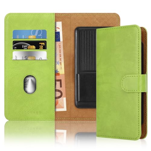 Cadorabo Klapphülle kompatibel mit Samsung Galaxy A6 2018-Handyhülle mit Kartenfach, 360 Grad Schutzhülle zum klappen- Flip Case Book Cover PU Leder Handytasche klappbar GRÜN von Cadorabo