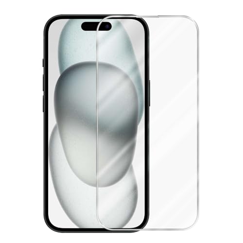 Cadorabo Panzer Schutz Glas für Apple iPhone 15 - Schutzfolie in Ultra-Klar Hüllen freundlich - Gehärtetes (Tempered) Glas Dipslayschutz Folie in 9H Härte Anti Kratzer von Cadorabo