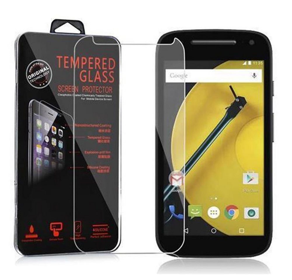 Cadorabo Schutzfolie für Motorola MOTO E Schutzfolie, (1-St), Schutzfolie Panzer Folie (Tempered) Display Schutzglas 3D Touch von Cadorabo