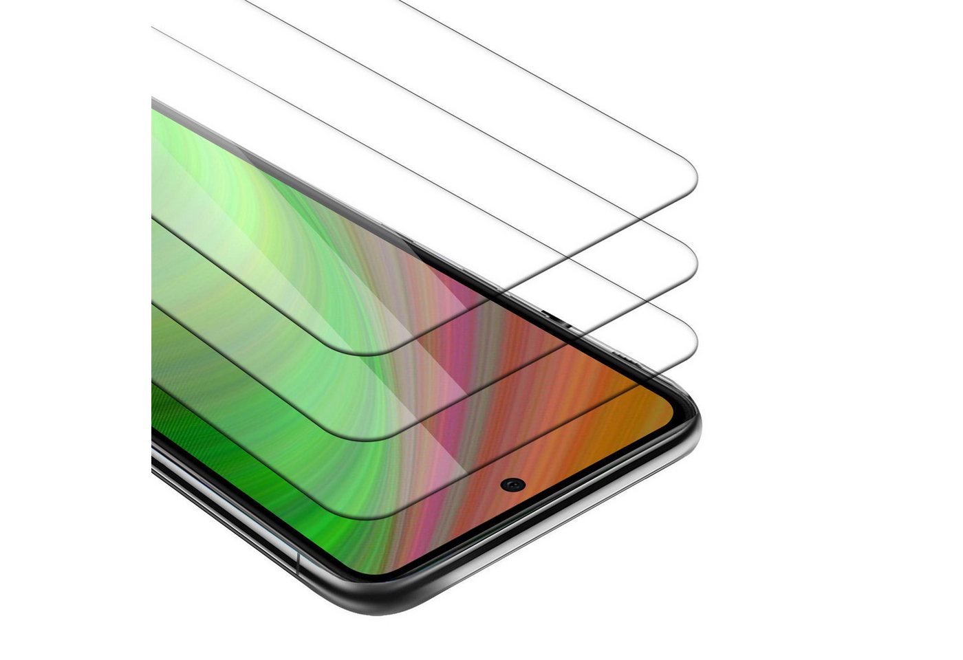 Cadorabo Schutzfolie für Samsung Galaxy S21 5G Schutzfolie, (3-St., 3x Schutzfolie (Smartphone nicht enthalten), 3x Schutzglas Panzer Folie (Tempered) Display Schutzfolie 3D Touch von Cadorabo