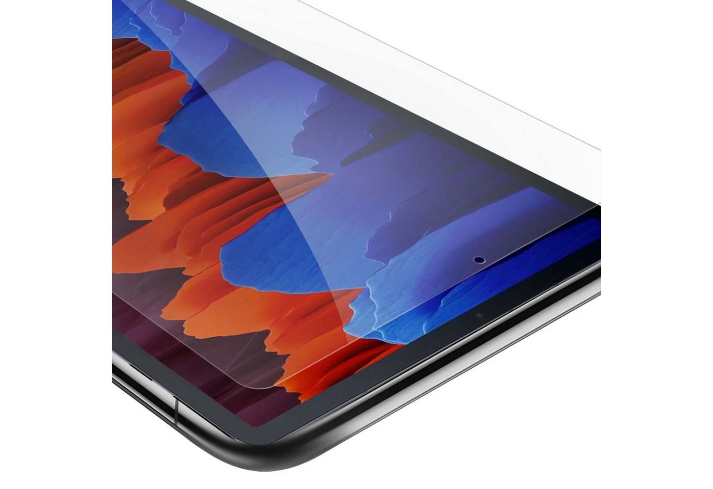 Cadorabo Schutzfolie Samsung Galaxy Tab S7 (11 Zoll), Schutzglas Panzer Folie (Tempered) Display-Schutzfolie mit 3D Touch von Cadorabo