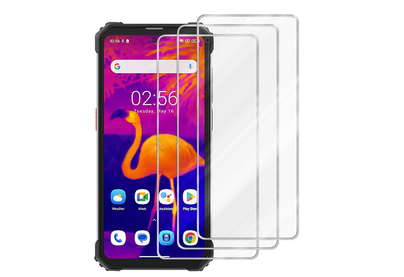 Cadorabo Schutzfolie für Blackview BV8900, (3-St), 3x Schutzglas Panzer Folie (Tempered) Display Schutzfolie 3D Touch von Cadorabo