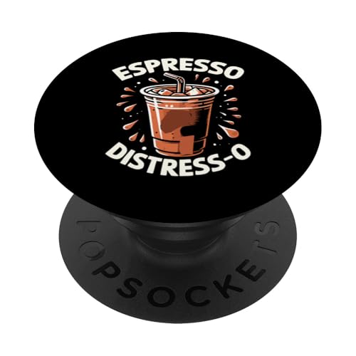 Espresso Distress-o Coffein Drinking Iced Coffee Lover PopSockets mit austauschbarem PopGrip von Caffeine Drinking Coffee Lover Gifts