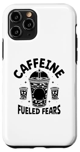Hülle für iPhone 11 Pro Koffein Fueled Fears Trinken Eiskaffee Liebhaber von Caffeine Drinking Coffee Lover Gifts