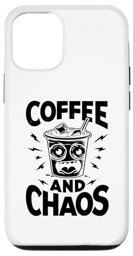 Hülle für iPhone 12/12 Pro Coffee And Chaos Coffein Drinking Iced Coffee Lover von Caffeine Drinking Coffee Lover Gifts
