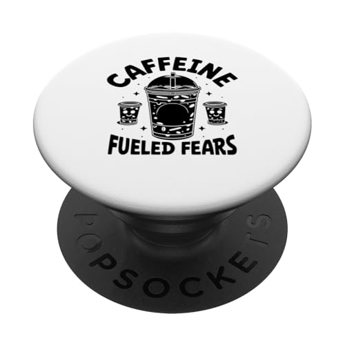 Koffein Fueled Fears Trinken Eiskaffee Liebhaber PopSockets mit austauschbarem PopGrip von Caffeine Drinking Coffee Lover Gifts