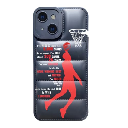 Cairiocoin Basketball Legend Puffer Hülle, kompatibel mit iPhone 14 Plus 6,7 Zoll, weiches Silikon, Gummi, stoßfest, sportlich, coole Handyhülle für Jungen, Mädchen, Männer, Frauen von Cairiocoin