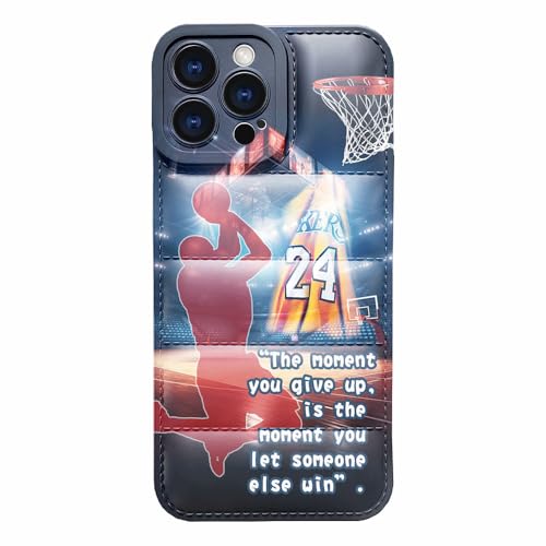 Cairiocoin Basketball Legend Puffer Hülle Kompatibel mit iPhone 15 Pro 6,1 Zoll Weiche Silikon Gummi Stoßfest Schutzhülle Sport Coole Handyhülle für Jungen Mädchen Männer Frauen von Cairiocoin