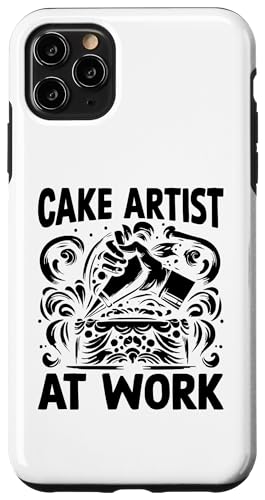 Hülle für iPhone 11 Pro Max Kuchenkünstler bei der Arbeit, Dekorateur, Bäcker, Kuchen, Dekorieren von Cake Decorating Gift For A Cake Decorator Baker