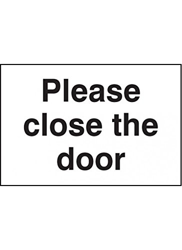 Caledonia Schilder 17042D Schild "Please Close the Door", starrer Kunststoff, 100 mm x 150 mm von Caledonia Signs