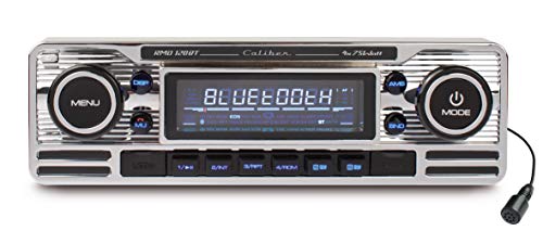 Caliber Retro Autoradio - Auto Radio Bluetooth USB - FM - 1 DIN Radio Auto - Autoradio mit Bluetooth Freisprecheinrichtung - Chrom von Caliber