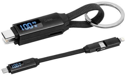 Callstel Aufladekabel: 3in1-Daten- & Schnellladekabel, 100 Watt, PD, OTG, USB C, Lightning (USB C Datenkabel Schnell Ladekabel, USB-C zu USB-C Kabel 100 W) von Callstel