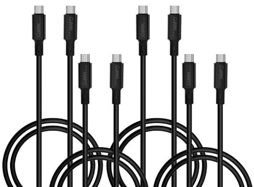 Callstel USB C Kabel: 4er-Set ultraflexible Silikon-Lade-/Datenkabel USB-C/-C, 1m, schwarz (USB C Ladekabel, Ladekabel) von Callstel