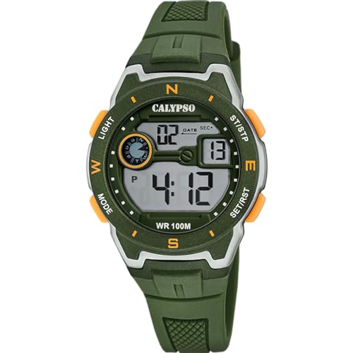 Calypso Montre Homme K5853/2 Digital Crush Boîtier en Caoutchouc Multi, vert von Calypso