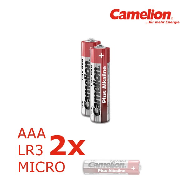 2 x Batterie Micro AAA LR3 1,5V PLUS Alkaline - Leistung auf Dauer ... von Camelion