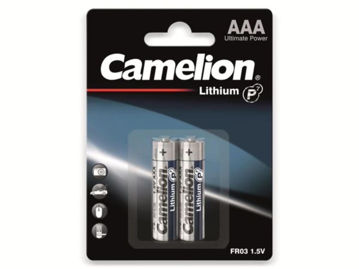 CAMELION Micro-Batterie, Lithium, FR03, 2Stück von Camelion