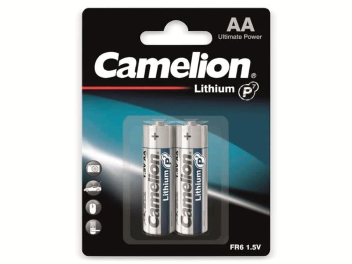 CAMELION Mignon-Batterie, Lithium, FR6, 2Stück von Camelion