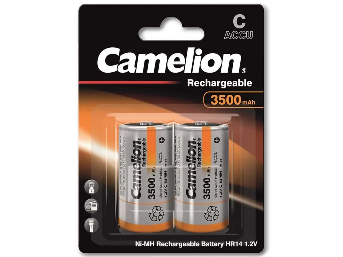 CAMELION NiMH-Baby-Akku 3500 mAh, 2 Stück von Camelion