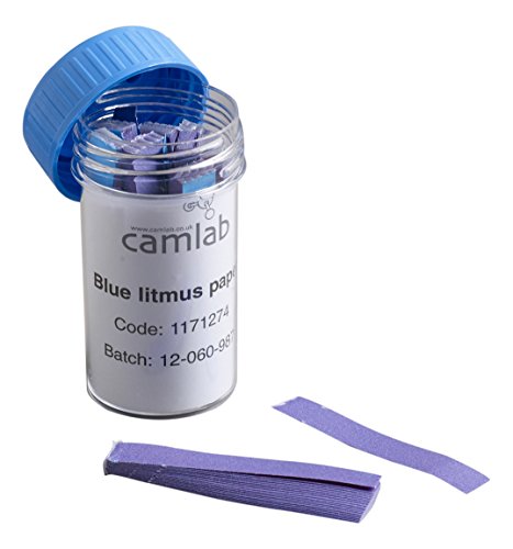 Camlab 1171274 Litmus Teststreifen-Blöcke, 10 Blöcke x 20 Streifen, blau von Camlab