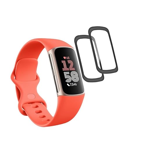 2 Stück für Fitbit Charge 6 Schutzfolie, Anti-Kratzen Blasenfrei Folie für Fitbit Charge 6 Displayschutz, HD Schutzglas für Fitbit Charge 6 Panzerglasfolie, Soft TPU Schutz für Fitbit Charge 6 von Camokia