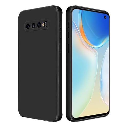 Silikon Case für Samsung Galaxy S10, Weiche TPU für Samsung Galaxy S10 Schwarz Handyhülle, Stoßfest Schutzhülle für Galaxy S10,Vergilbungsbeständig Kratzfest Case Cover für Samsung S10 von Camokia