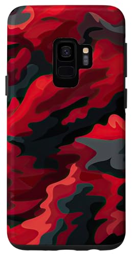 Hülle für Galaxy S9 Militär Camouflage Tarnmuster rot rotes Camo Muster von Camouflage Tarnmuster Designs