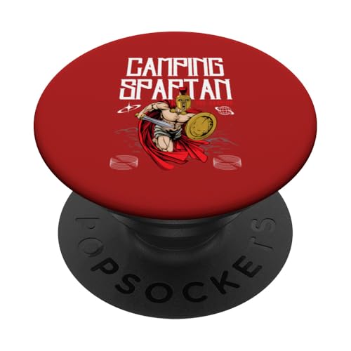 Camping Spartan, Der Krieger, Kämpfer PopSockets Klebender PopGrip von Camping Stuff