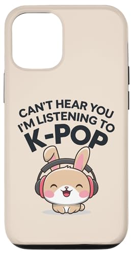 Hülle für iPhone 12/12 Pro Can't Hear You K-Pop Fan Kopfhörer Bunny Rabbit Musik Spaß von Can't Hear You K-Pop Bunny Rabbit Fan Apparel