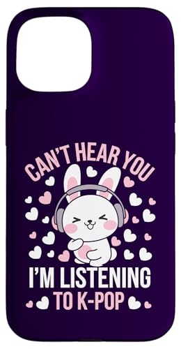 Hülle für iPhone 15 Can't Hear You K-Pop Fan Kopfhörer Bunny Rabbit Musik Spaß von Can't Hear You K-Pop Bunny Rabbit Fan Apparel