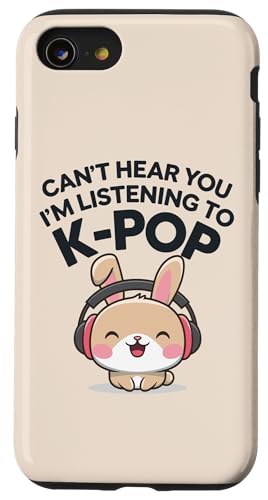 Hülle für iPhone SE (2020) / 7 / 8 Can't Hear You K-Pop Fan Kopfhörer Bunny Rabbit Musik Spaß von Can't Hear You K-Pop Bunny Rabbit Fan Apparel