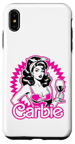 Carbie, Dame mit Wein Hülle für iPhone XS Max von Candis Raechelle Designs