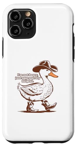 Hülle für iPhone 11 Pro Cowboy Duck, ich bin nicht herrisch, nur aggressiv hilfreich. von Candis Raechelle Designs