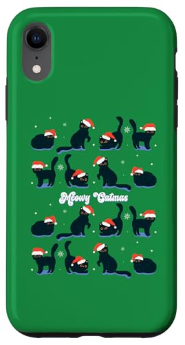 Hülle für iPhone XR Meowy Catmas, Frohe Weihnachtskatzen von Candis Raechelle Designs