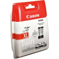 2 Canon Tinten 0318C010  PGI-570PGBKXL  schwarz von Canon