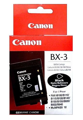Canon 0884A002 BX-3 Tintenpatrone schwarz Standardkapazität 29ml 1.000 Seiten 1er-Pack von Canon