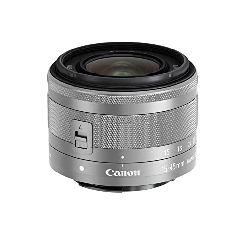 Canon EF-M 15-45mm F3.5-6.3 is STM Objektiv (49mm Filtergewinde, Silber von Canon