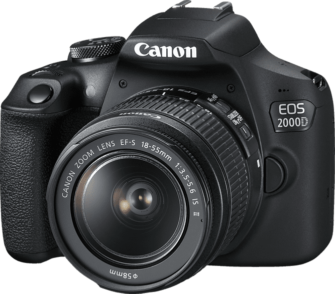 Canon EOS 2000D Systemkamera, mit Objektiv EF-S 18-55mm f/3.5-5.6 IS II von Canon