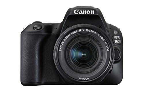 Canon EOS 200D Digital SLR Camera with EF-S 18-55 mm f/4-5.6 is STM Lens - Black von Canon