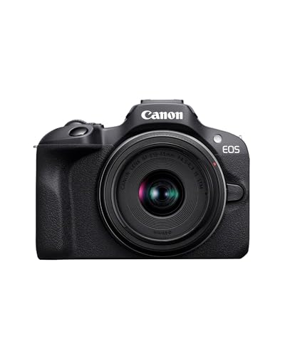 Canon EOS R100 Spiegellose Kamera + RF-S 18-45mm IS STM Objektiv (Kompaktkamera, 4k Videokamera, Digitalkamera mit Autofokus und Motiverkennung für Augen Tiere Fahrzeuge, Filter- und Kreativassistent) von Canon