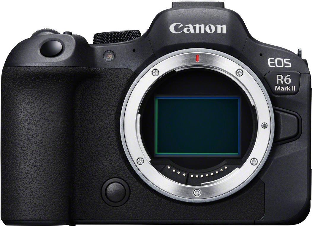 Canon EOS R6 Mark II. Kamera-Typ: MILC Body, Megapixel (ca.): 24,2 MP, Sensor-Typ: CMOS, Maximale Bildaufl�sung: 6000 x 4000 Pixel. ISO-Empfindlichkeit (max): 102400. K�rzeste Verschlusszeit: 1/8000 s. WLAN. HD-Typ: 4K Ultra HD. Bildschirmdiagonale: 7,62 cm (3 Zoll), Touchscreen. Suchertyp: Elektronisch. Gewicht: 588 g. Produktfarbe: Schwarz (5666C004) von Canon