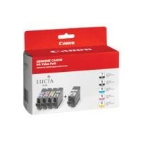 Canon LUCIA Ink Value Pack PGI-9 PBK Multipack - Tintenbeh�lter - 1 x Gelb, Cyan, Magenta, pigmentiertes Schwarz, Pigmented Gray - f�r PIXMA Pro9500, Pro9500 Mark II (1034B011) von Canon