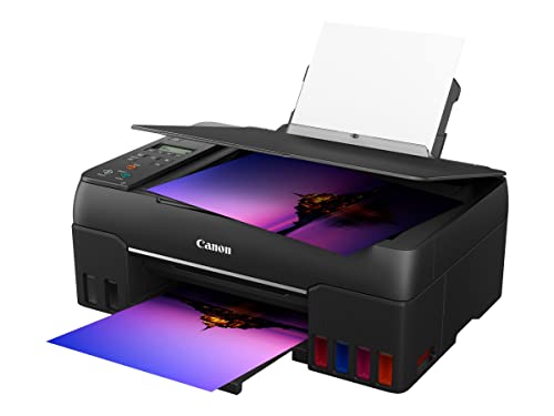 Canon Multifunktionsdrucker PIXMA G650 MegaTank Drucker Tintenstrahldrucker Scanner Kopierer (4.800 x 1.200 dpi, Fotodrucker 10x15 cm,, LC Display, WLAN, Wireless Printing, Auto Power On/Off) schwarz von Canon
