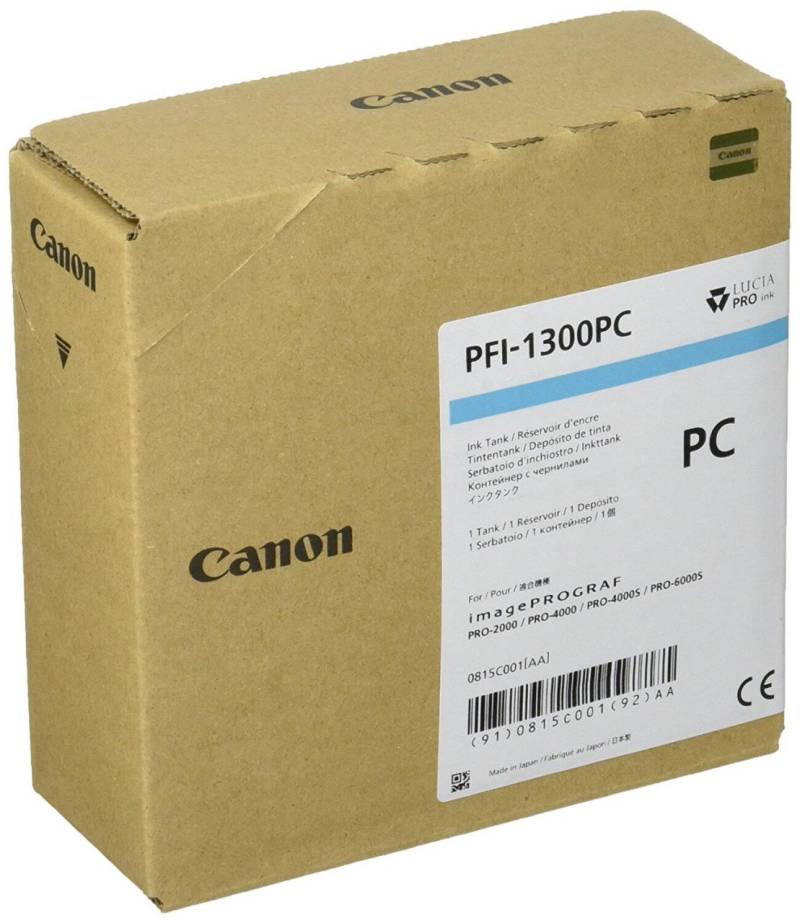 Canon Original PFI-1300PC Druckerpatrone - cyan hell 330ml von Canon